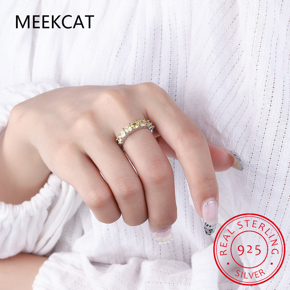 ปริ๊นเซส คัท น্যาชวล ยีโลว์ ซิ - Birthstone Ring Set บทวิจารณ์และราคา
