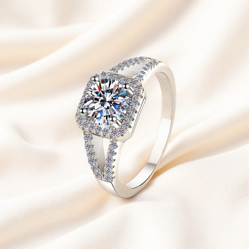 แหวนเงินแท้ 925 สุดหรูสำหรับผู - Statement Cocktail Ring บทวิจารณ์และราคา