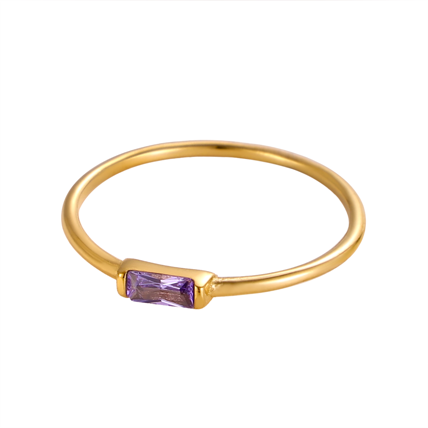 CARLIDANA Mimalist 18K Gold Pl - Birthstone Ring Set บทวิจารณ์และราคา