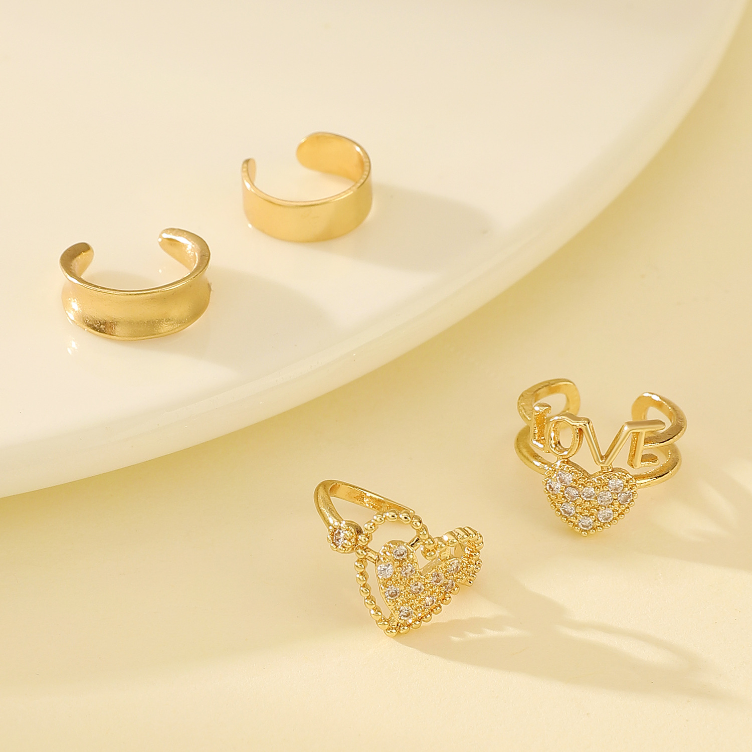 เกาหลีแฟชั่นZircon Ear Clipต่า - Ear Cuff No Piercing บทวิจารณ์และราคา