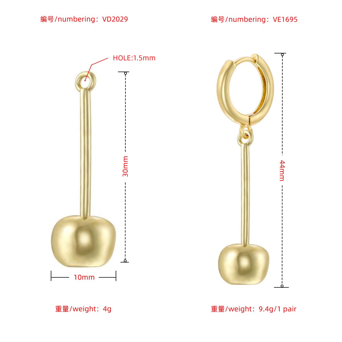 จี้/ต่างหูรูปแอปเปิ้ลเคลือบเงา - Eve Jewelry & Watches Distribuidor Oficial Rolex Buenos Aires บทวิจารณ์และราคา
