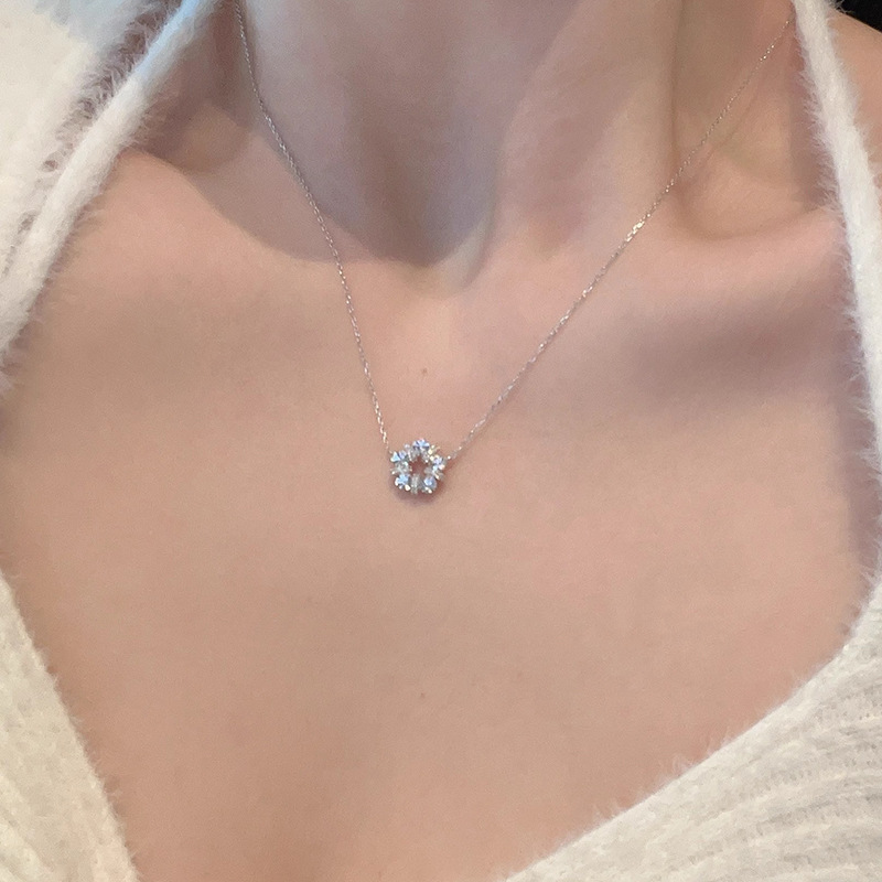 สร้อยคอเงินแท้ 925 ประดับคริสต - Crystal Choker Necklace บทวิจารณ์และราคา