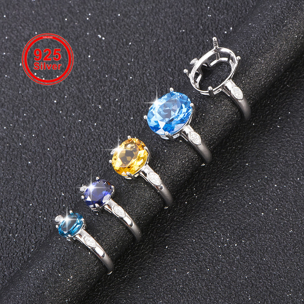 5x7-12x16 มม.แหวนเปล่า 925 เงิ - Sterling Silver Ring บทวิจารณ์และราคา