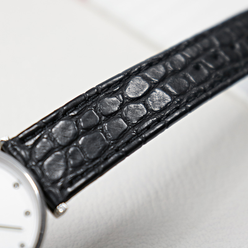 จระเข้บางสายหนังแท้สําหรับ Lon - Omega Watch Speedmaster บทวิจารณ์และราคา