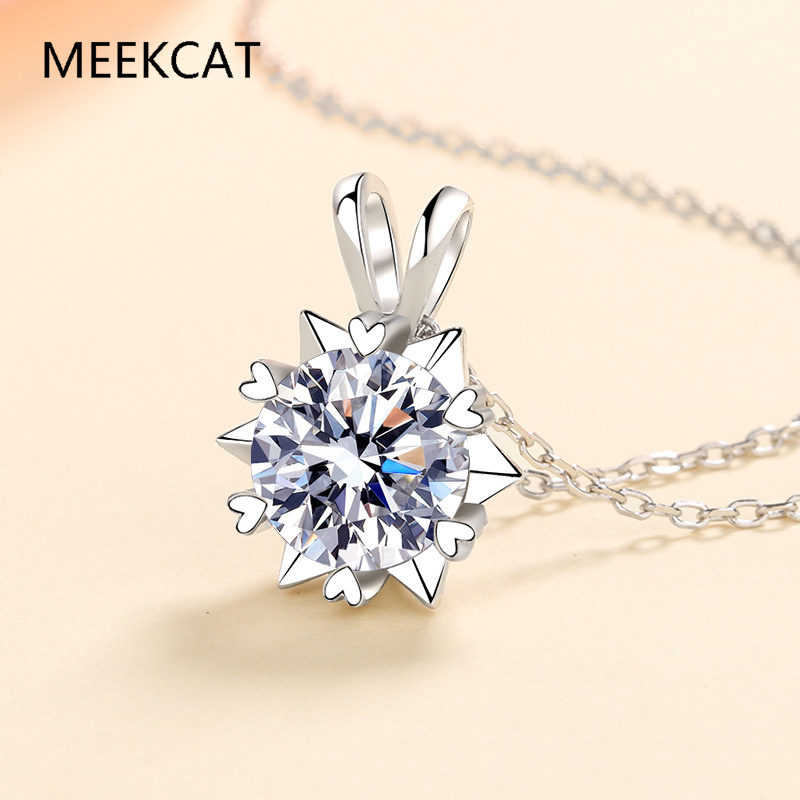 สร้อยคอโมอิสซาไนต์ทรงฮาโลสำหรั - Crystal Choker Necklace บทวิจารณ์และราคา