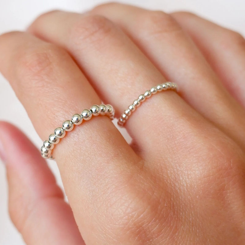 แหวนคริสตัล วางซ้อนกันได้ ลูกป - Birthstone Ring Set บทวิจารณ์และราคา