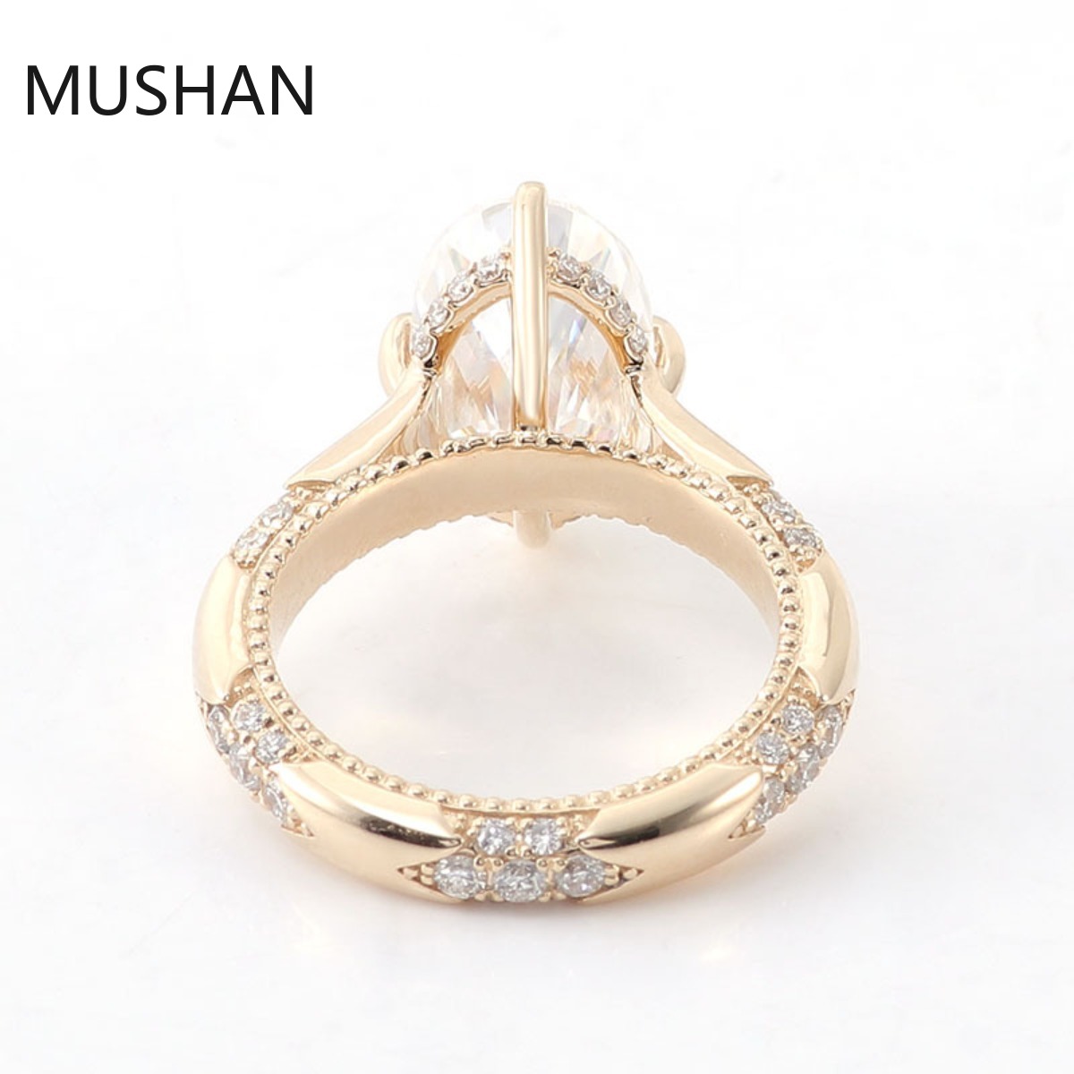 MUSHAN แหวนทองคำ 14K 18K หรูหร - Moissanite Ring บทวิจารณ์และราคา