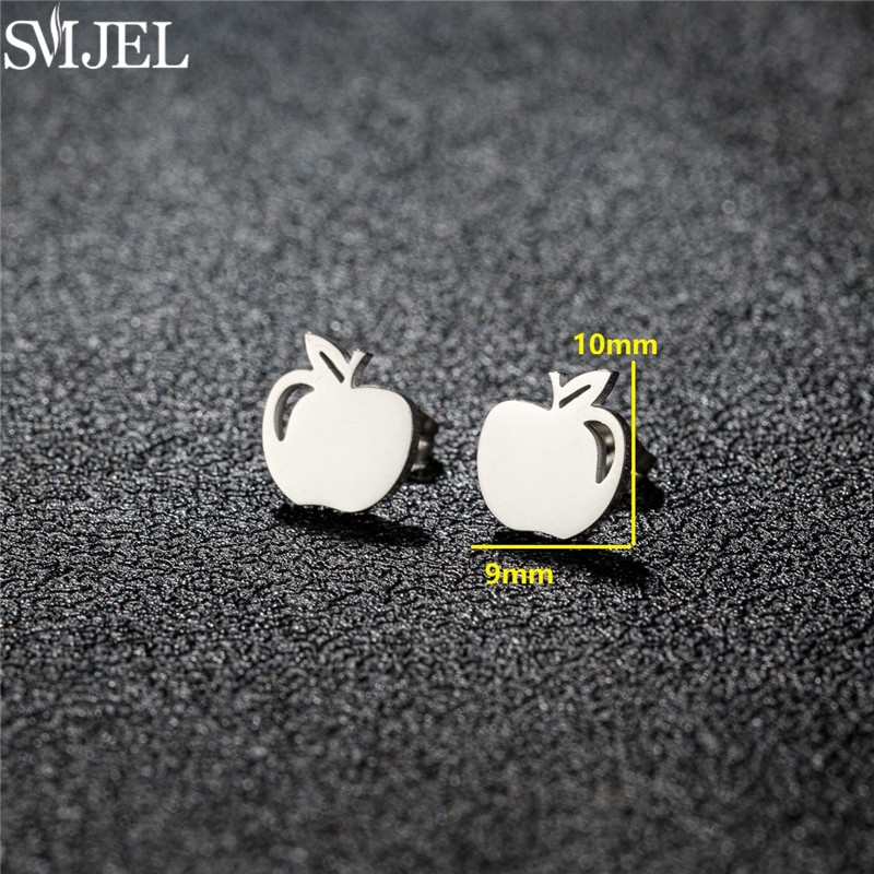 ตลกสแตนเลส Apple สตั๊ดต่างหูผู - Eve Jewelry & Watches Distribuidor Oficial Rolex Buenos Aires บทวิจารณ์และราคา