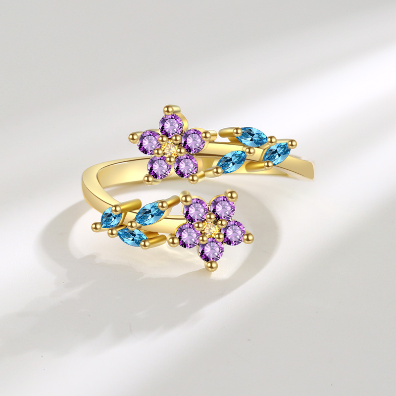 แหวนเพชรรูปใบไม้สีเงินแท้925แฟ - Statement Cocktail Ring บทวิจารณ์และราคา
