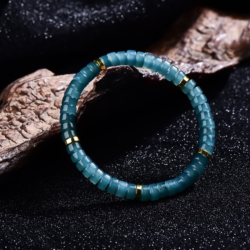 สร้อยข้อมือลูกปัดหยกธรรมชาติสี - Jewelry & Watches Sp Z Oo Ul Frezerów 3 บทวิจารณ์และราคา