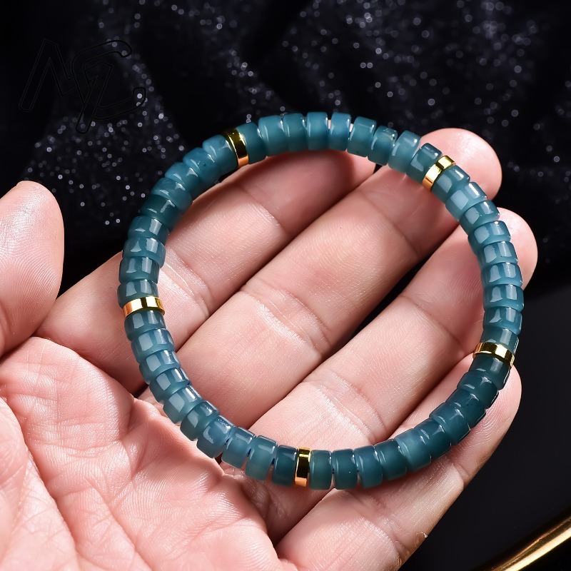 สร้อยข้อมือลูกปัดหยกธรรมชาติสี - Jewelry & Watches Sp Z Oo Ul Frezerów 3 บทวิจารณ์และราคา