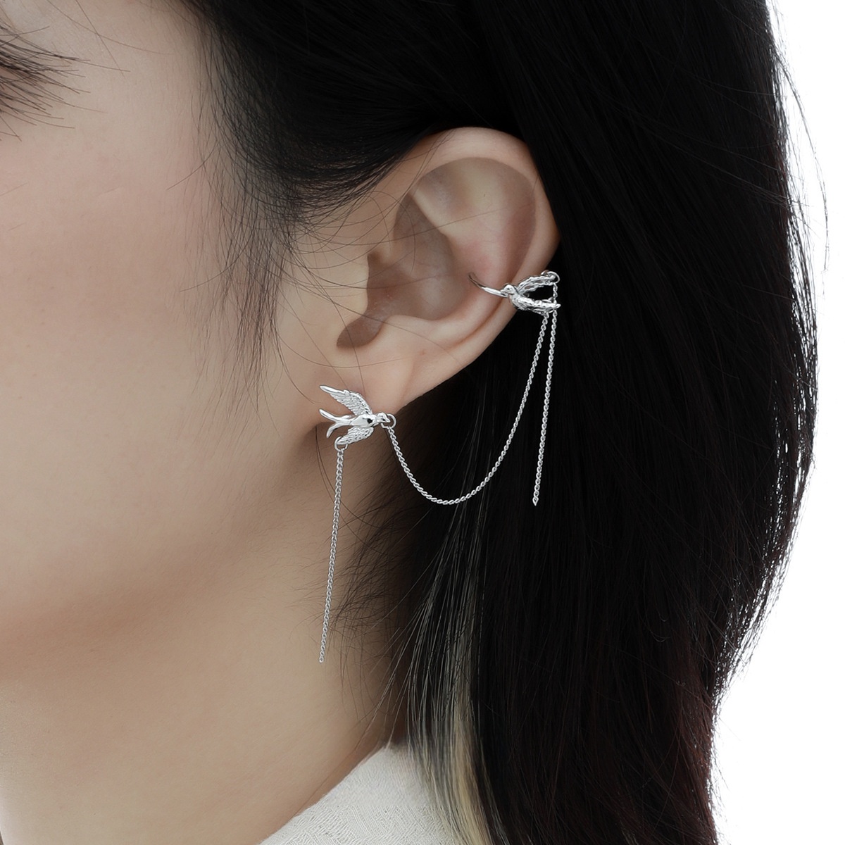 ต่างหูแบบหนีบรูปนก F.I.N.S เงิ - Ear Cuff No Piercing บทวิจารณ์และราคา