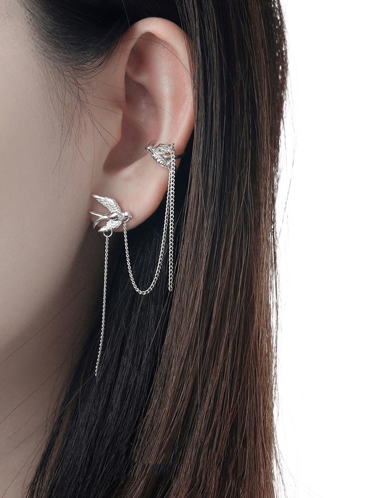 ต่างหูแบบหนีบรูปนก F.I.N.S เงิ - Ear Cuff No Piercing บทวิจารณ์และราคา