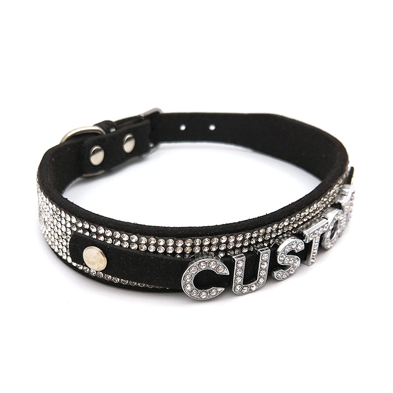 เงาRhinestoneตัวอักษรที่กําหนด - Crystal Choker Necklace บทวิจารณ์และราคา