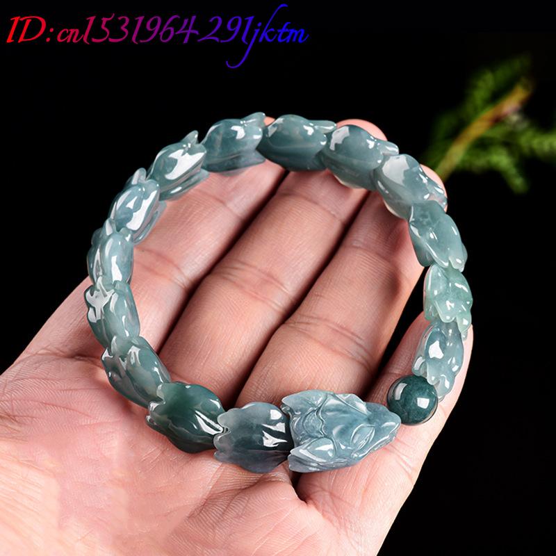 กำไลหยกพม่าสีน้ำเงินแกะสลักลาย - Jewelry & Watches Sp Z Oo Ul Frezerów 3 บทวิจารณ์และราคา