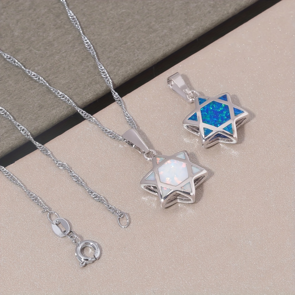 จี้สร้อยคอรูปดาวหกแฉกโอปอลแบบก - Jewelry & Watches Sp Z Oo Ul Frezerów 3 บทวิจารณ์และราคา