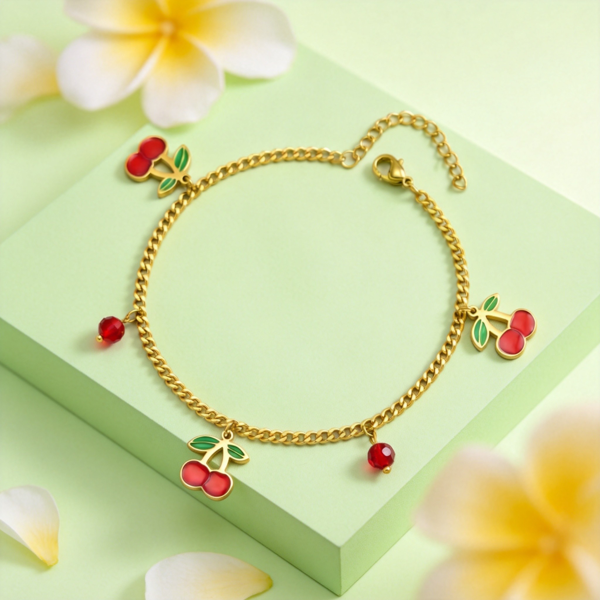 สร้อยข้อเท้าสแตนเลสสตีลรูปเชอร - Jc Jewelry & Watches บทวิจารณ์และราคา