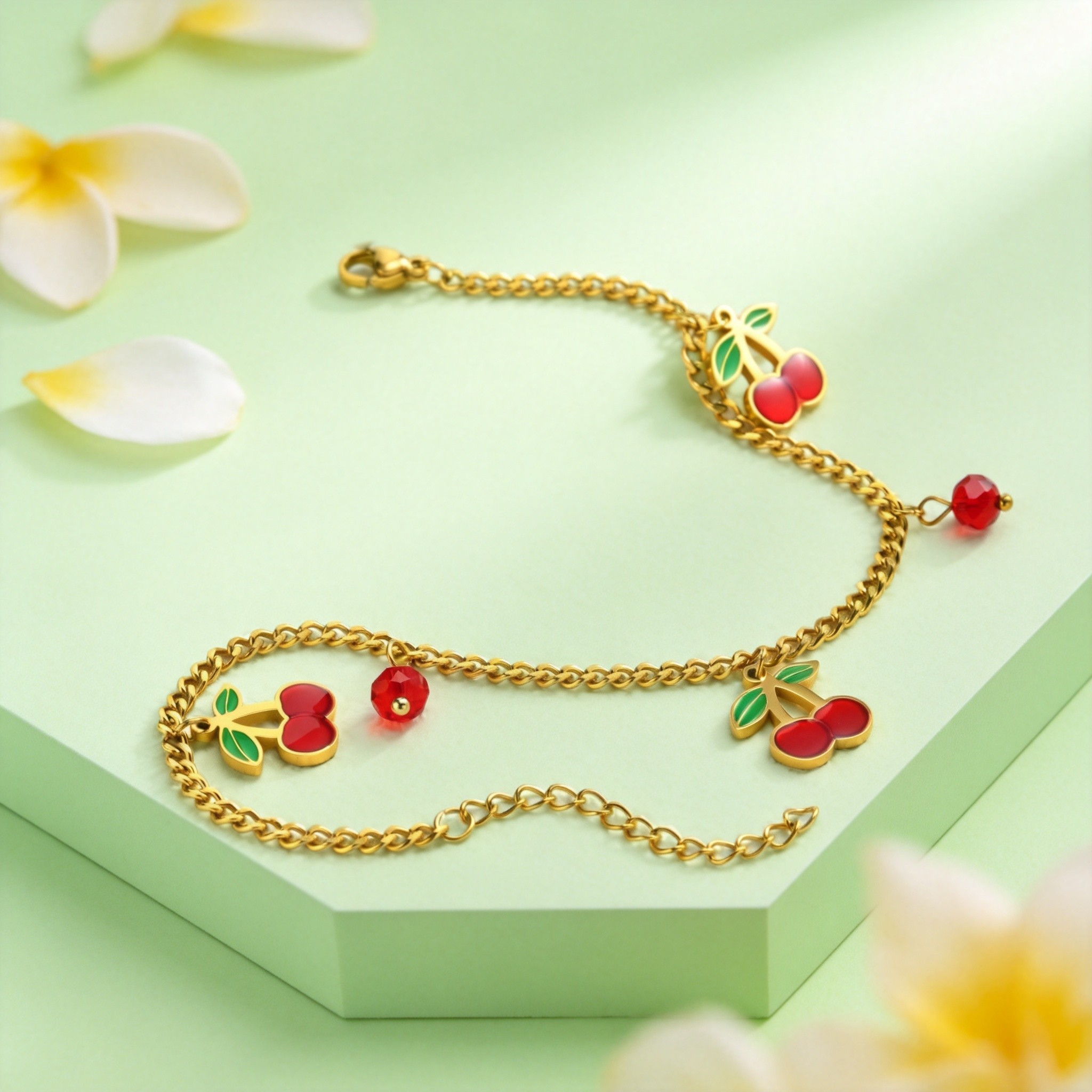 สร้อยข้อเท้าสแตนเลสสตีลรูปเชอร - Jc Jewelry & Watches บทวิจารณ์และราคา
