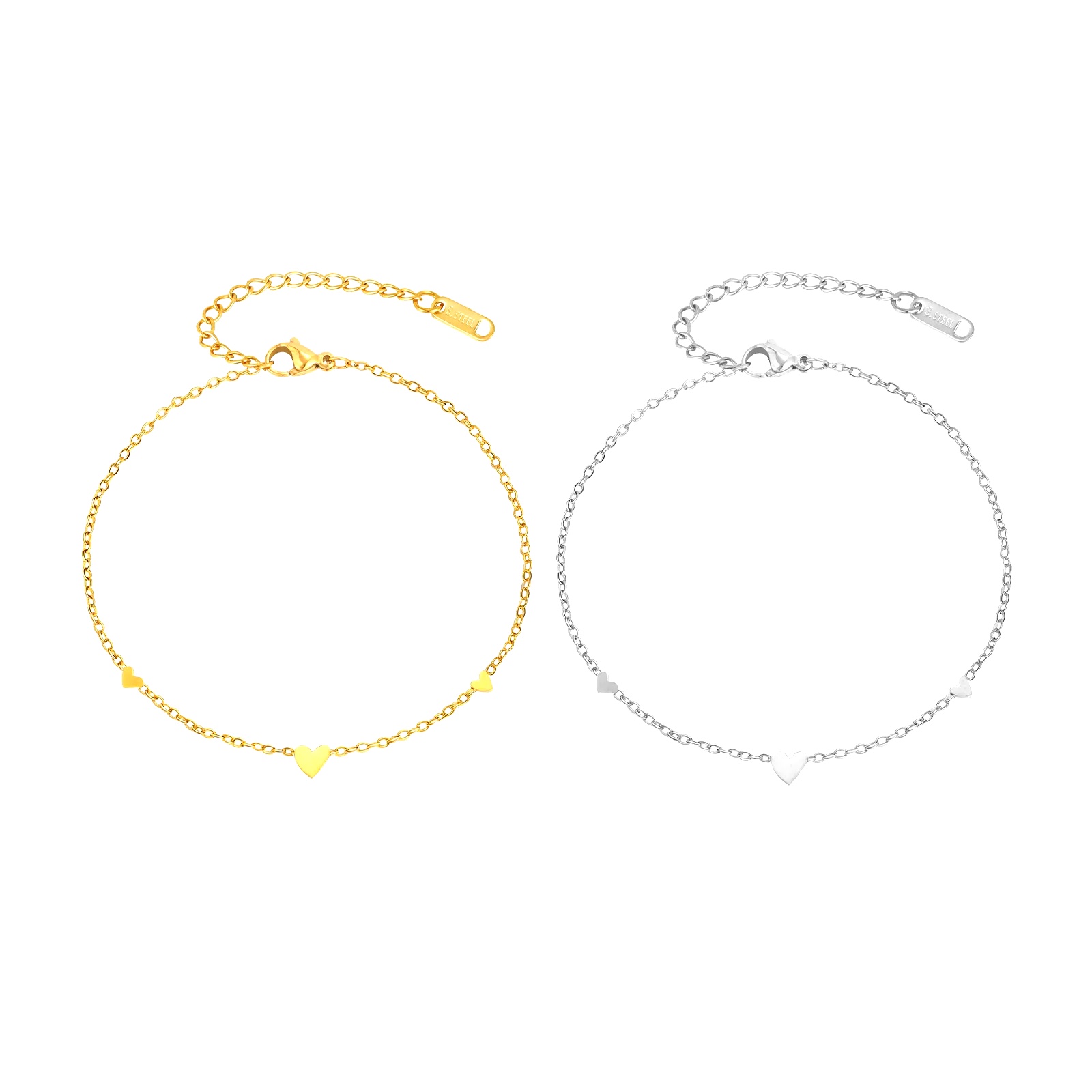 สร้อยข้อเท้ารูปหัวใจสแตนเลสสำห - Jc Jewelry & Watches บทวิจารณ์และราคา