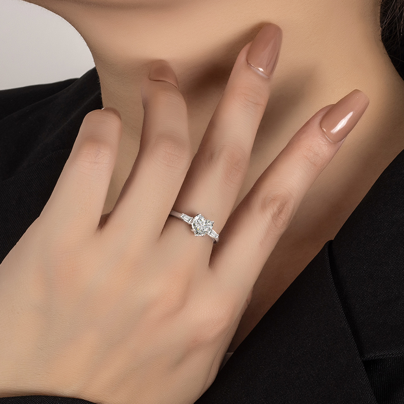 PERFANY 1CT หัวใจตัด Moissanit - Statement Cocktail Ring บทวิจารณ์และราคา
