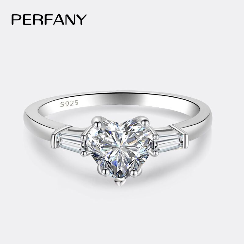 PERFANY 1CT หัวใจตัด Moissanit - Statement Cocktail Ring บทวิจารณ์และราคา