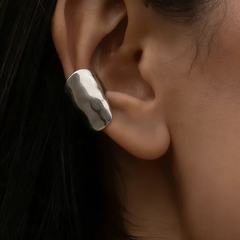 ต่างหูหนีบโลหะทองแดงเรียบทรงเร - Ear Cuff No Piercing บทวิจารณ์และราคา