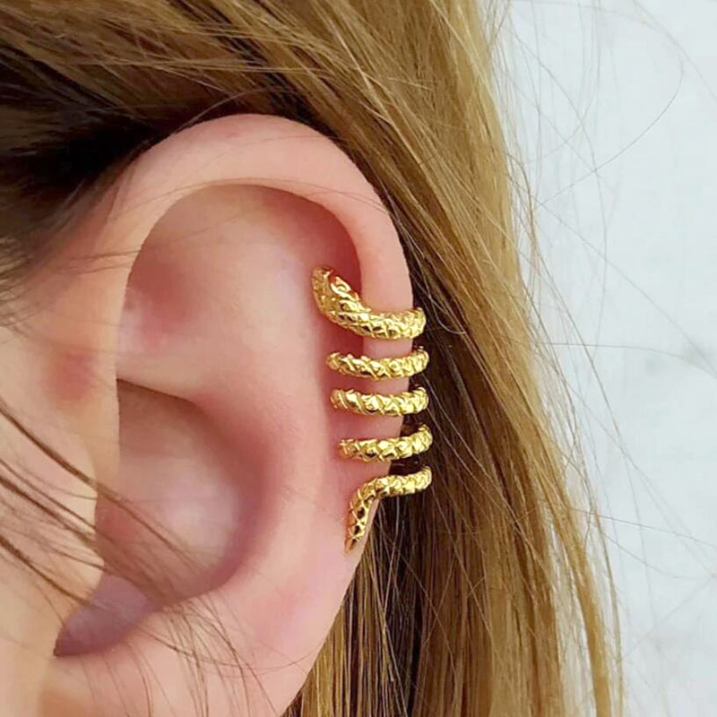 1PC ชุบ 24K Gold Vintage Creat - Ear Cuff No Piercing บทวิจารณ์และราคา