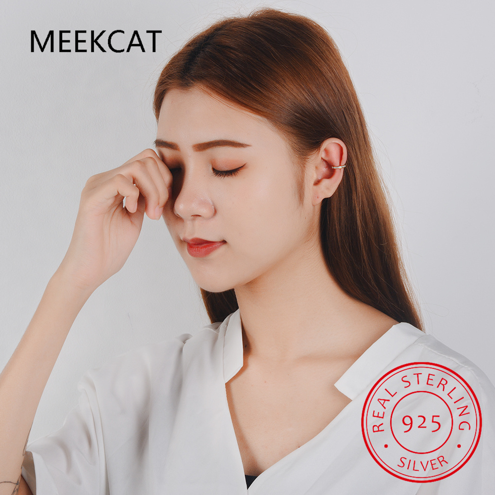ต่างหูหนีบเงินแท้ 925 ประดับเพ - Ear Cuff No Piercing บทวิจารณ์และราคา