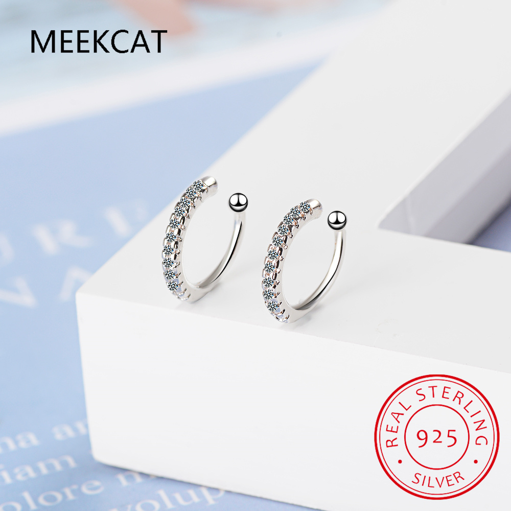 ต่างหูหนีบเงินแท้ 925 ประดับเพ - Ear Cuff No Piercing บทวิจารณ์และราคา