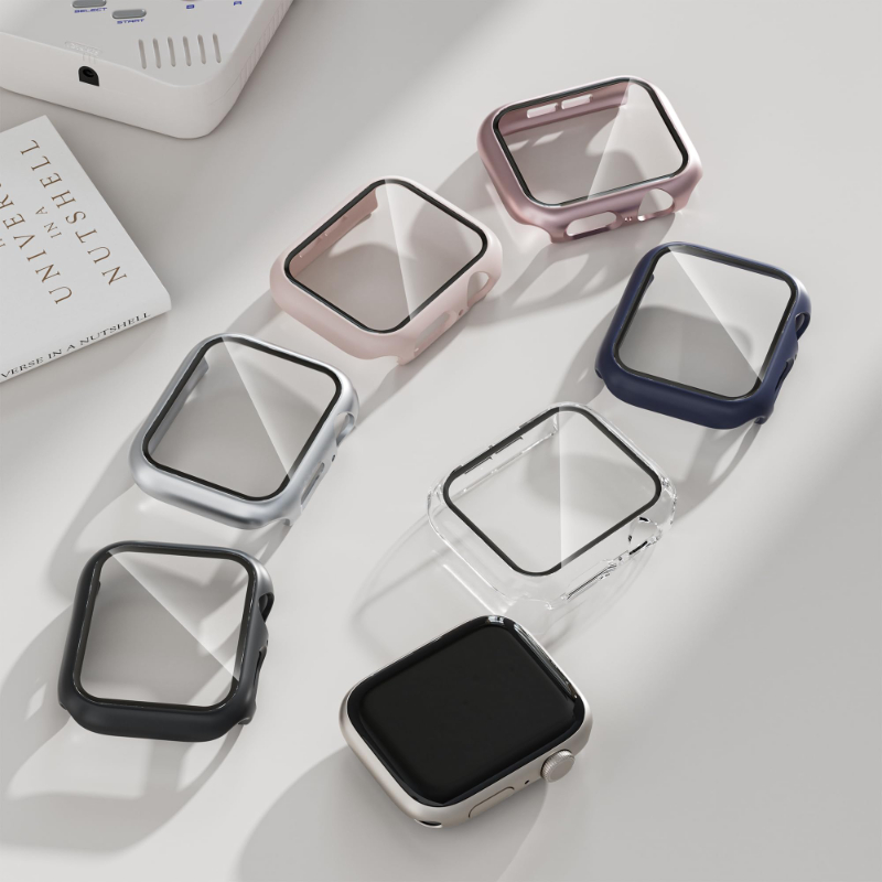 2PCS กระจกนิรภัย + เคสสำหรับแอ - Jewelry Smart Watches บทวิจารณ์และราคา