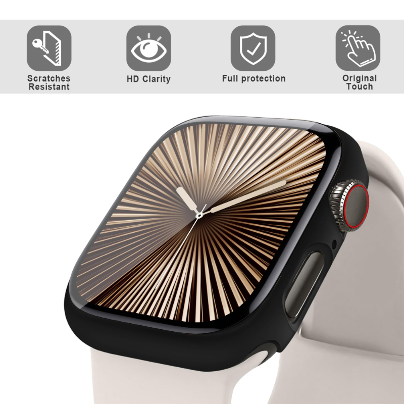 2PCS กระจกนิรภัย + เคสสำหรับแอ - Jewelry Smart Watches บทวิจารณ์และราคา