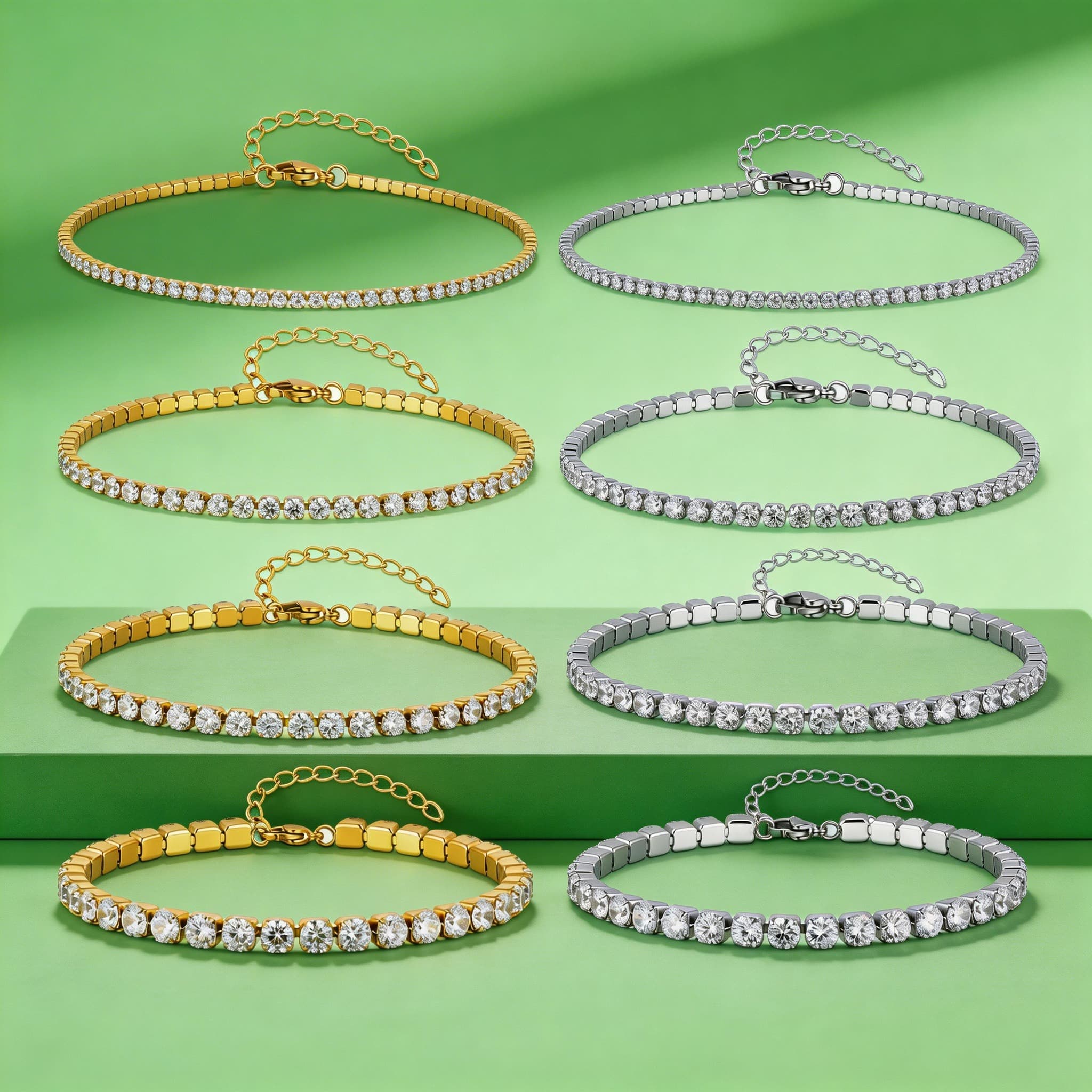 สร้อยข้อเท้าเพชรซิคอนหรูหราขนา - Jc Jewelry & Watches บทวิจารณ์และราคา