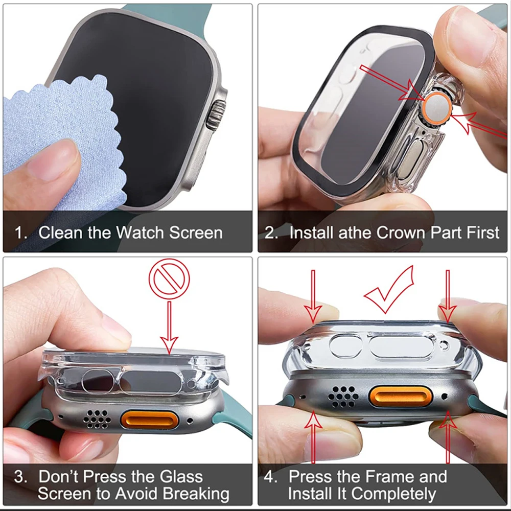 แก้ว + กรณีสําหรับ Apple Watch - Jewelry Smart Watches บทวิจารณ์และราคา