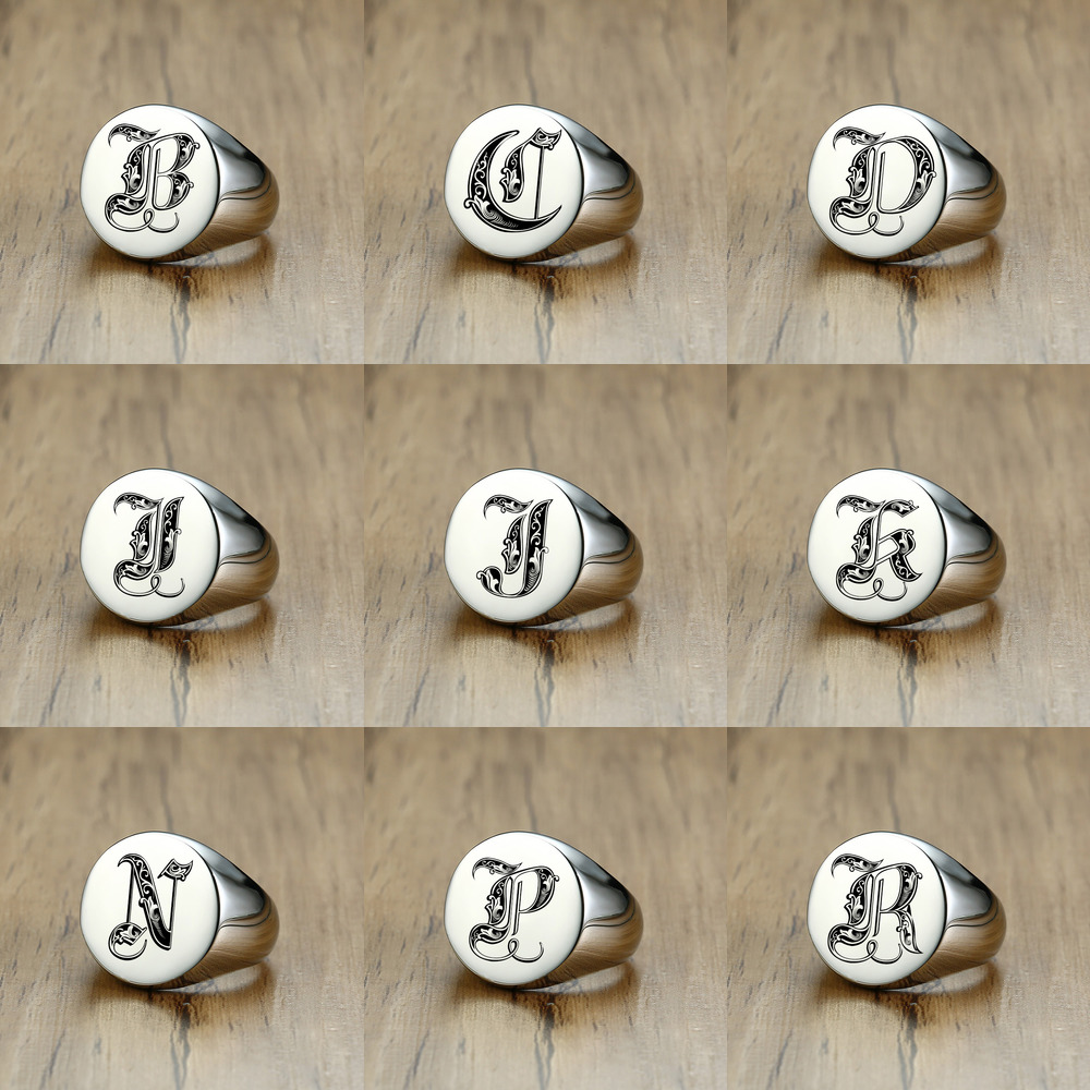 Vnox รูปแบบตัวอักษรเริ่มต้นแสต - Statement Cocktail Ring บทวิจารณ์และราคา